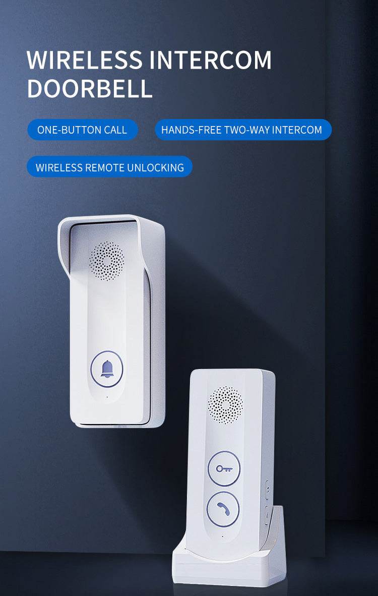 Wireless Intercom Doorbell, Gate Opener Up To 300m