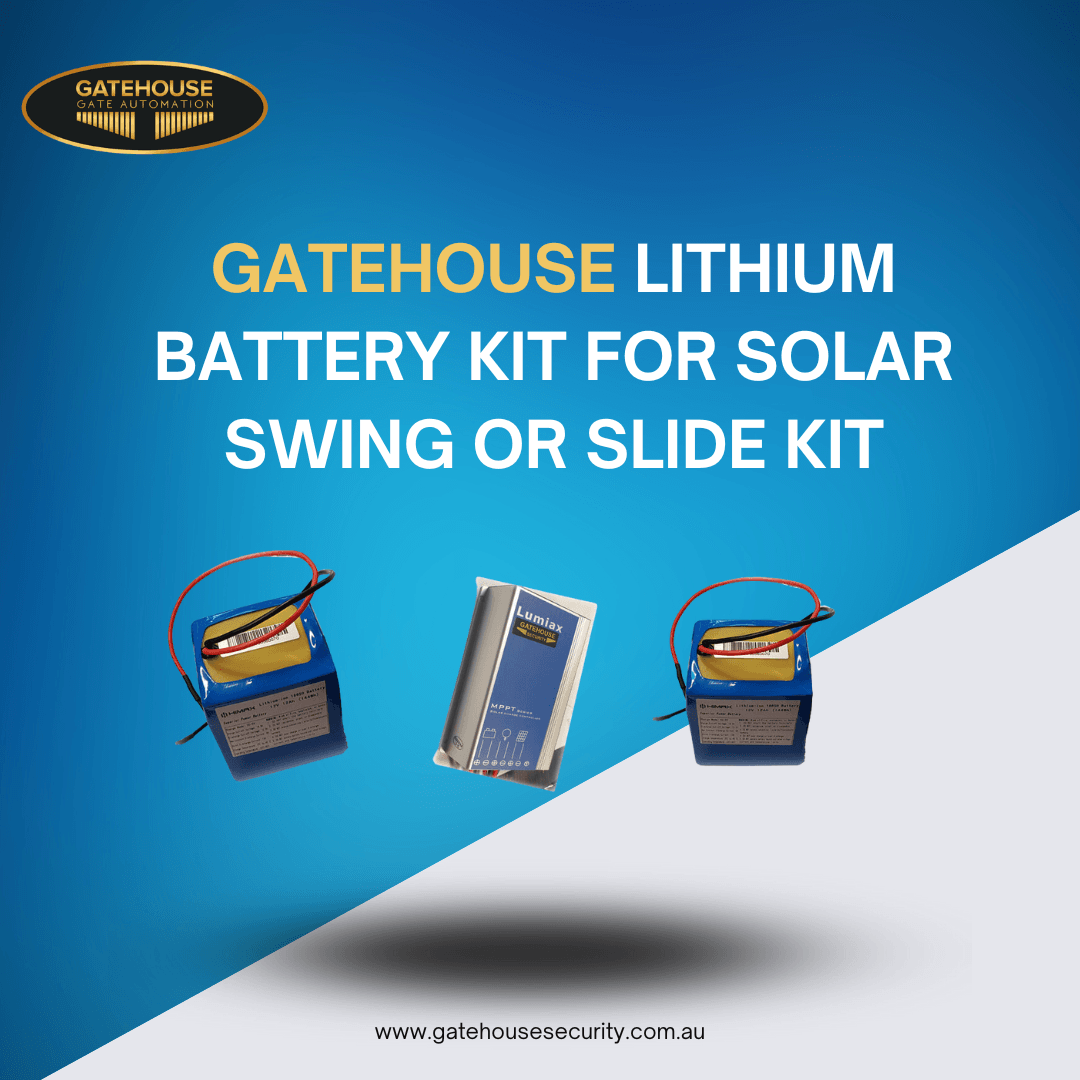 Lithium Battery Upgrade Kit For Any Gate System With 24v MPPT Solar Charge Controller