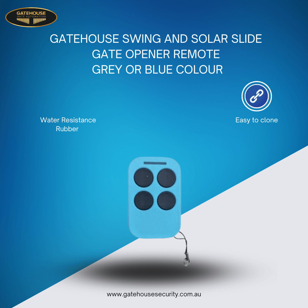 Gatehouse Swing And Solar Slide Gate Opener Remote Grey Or Blue Colour