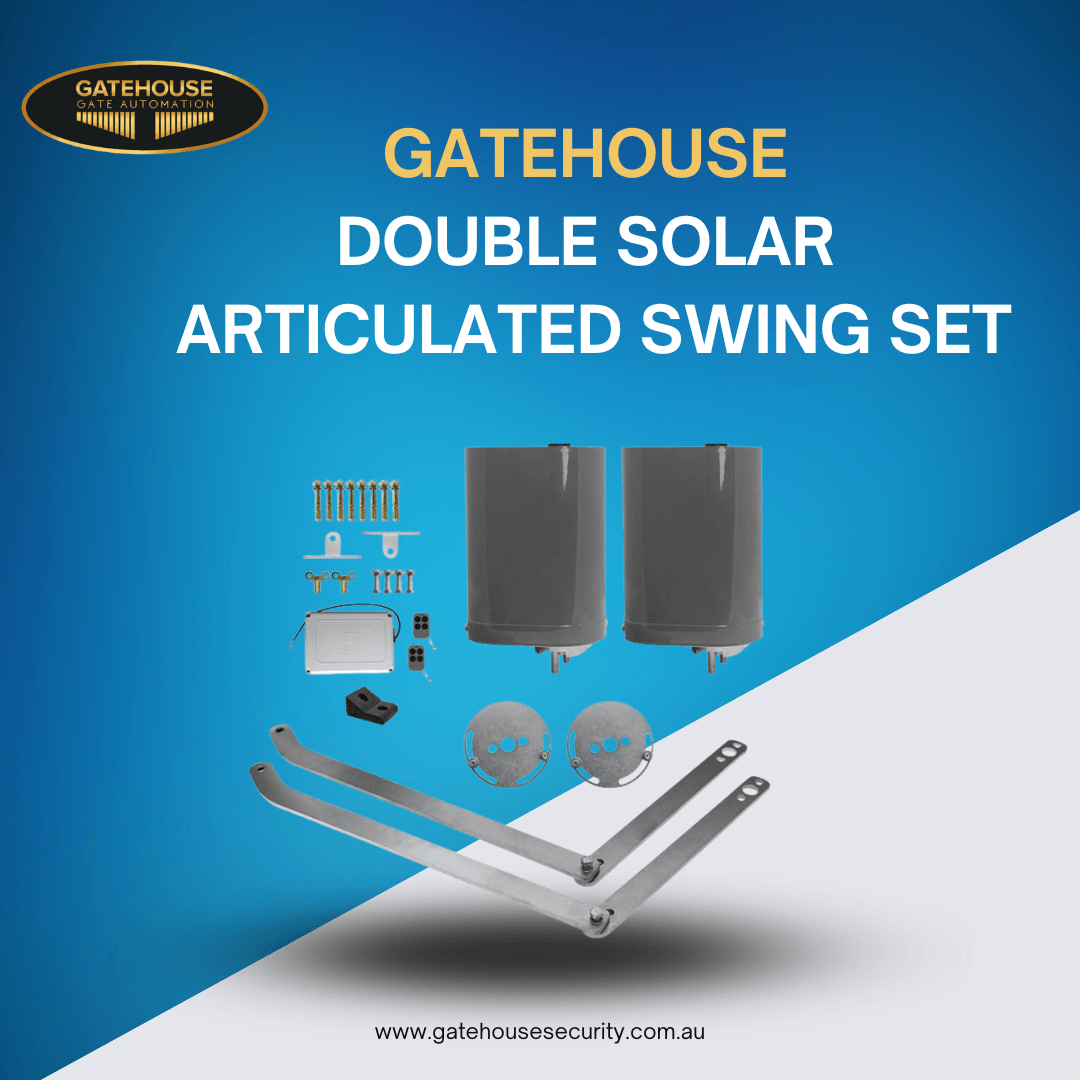 Gatehouse Articulated Arm Gate Motor Kit Double SOLAR Swing Kit