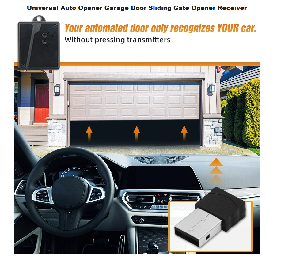 Automated gate or door opener without remote recognizes your car to open