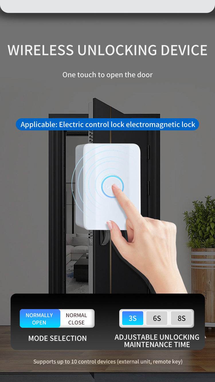 Wireless Intercom Doorbell, Gate Opener Up To 300m