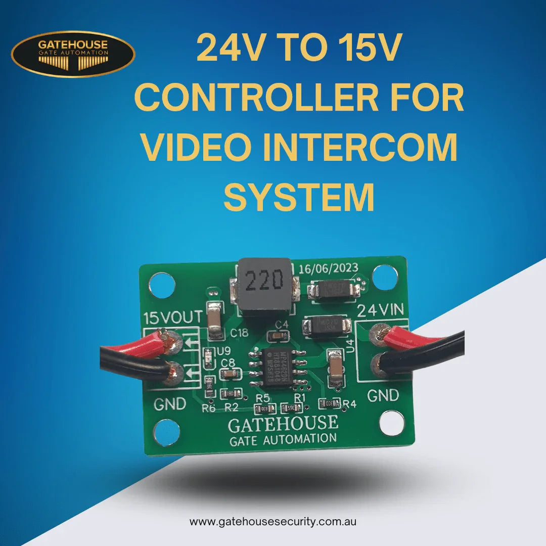 24v to 15v controller board for video intercom solar setup